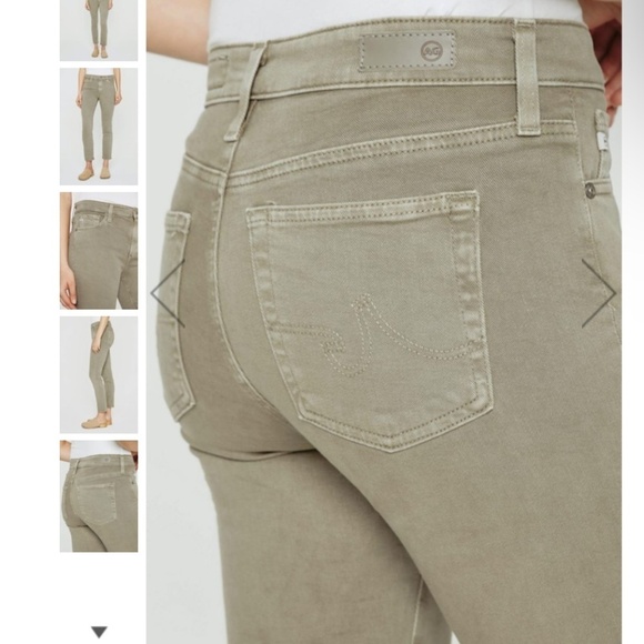 Anthropologie x AG Mari Crop Jeans High Rise Straight Dry Rosemary Sz 30 - Picture 5 of 16